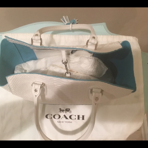 🆕LISTING RARE 💥COACH White Python Bag - Picture 7 of 8